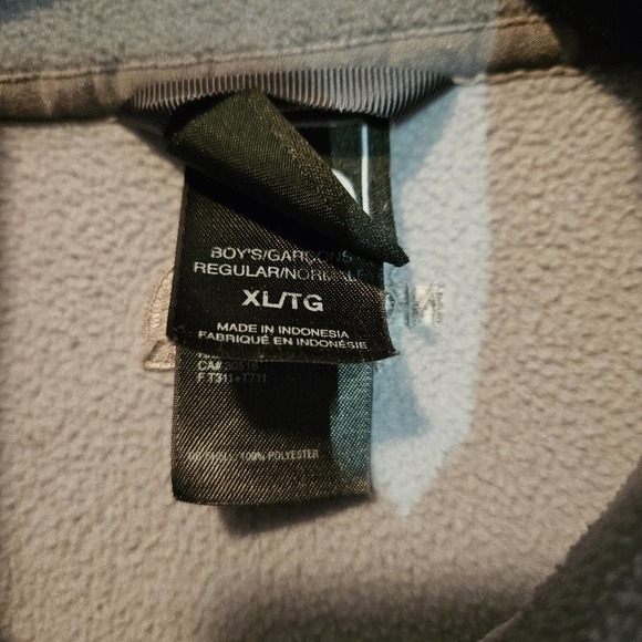 The North Face Boys Gray‎ full zip fleece size XL - Picture 3 of 5